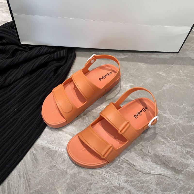 Sandalias Casuales de PVC Color Sólido Estilo Coreano