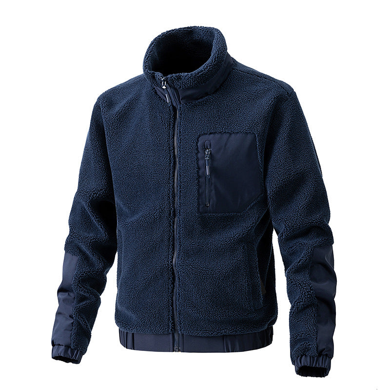 Chaqueta de Forro Polar con Cuello Alto para Hombre - Otoño/Invierno