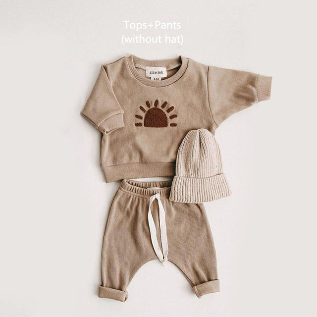 Conjunto de Sudadera y Pantalón de Manga Larga para Bebé – Arcoíris