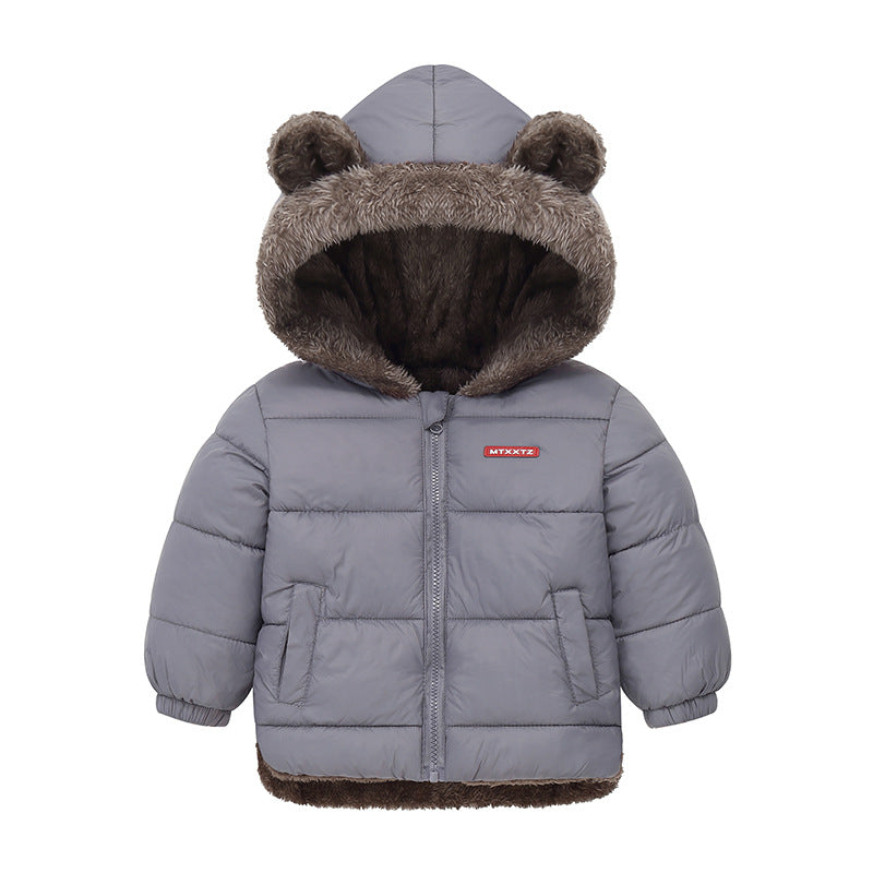 Chaqueta de Algodón con Capucha Gruesa para Niños – Invierno