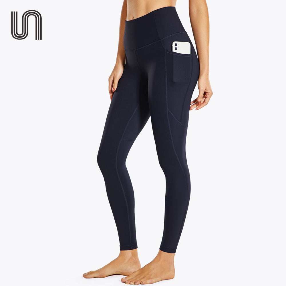 Leggings de Cintura Alta Color Sólido para Fitness y Running