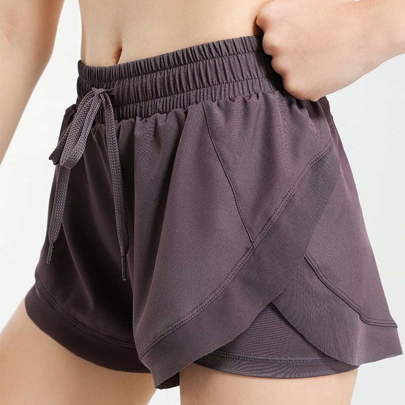 Shorts de Yoga Elásticos de Corte Ajustado para Mujer
