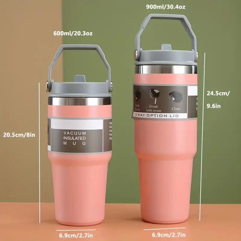 Termo Resistente con Asa para Bebidas Frías y Calientes