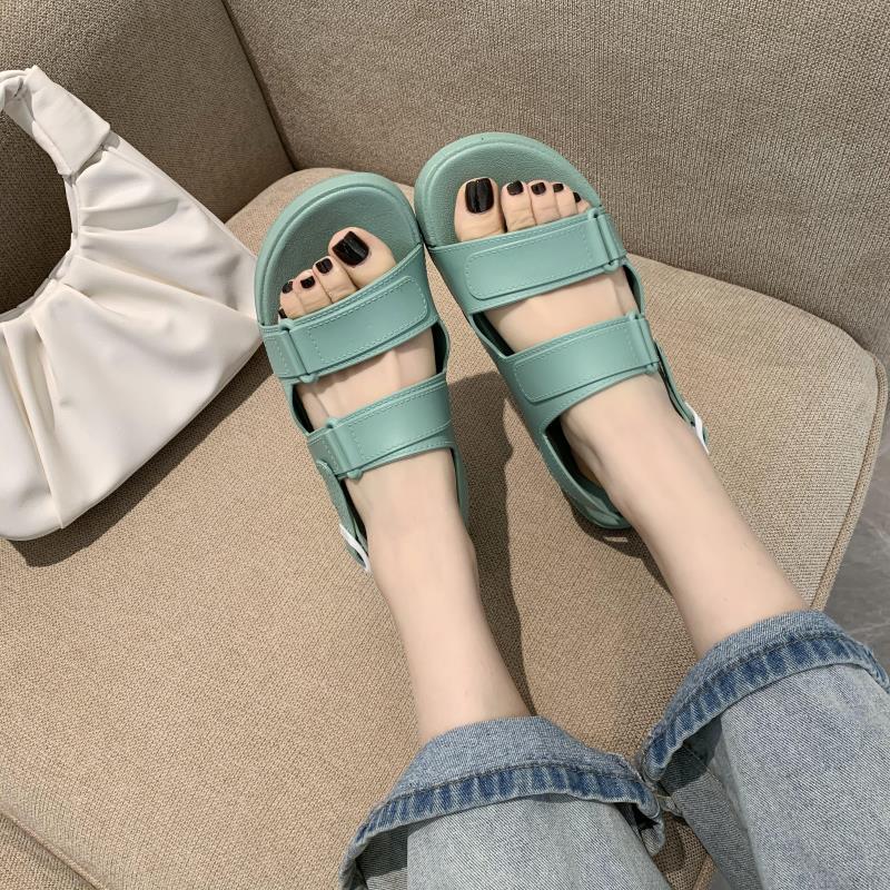 Sandalias Casuales de PVC Color Sólido Estilo Coreano