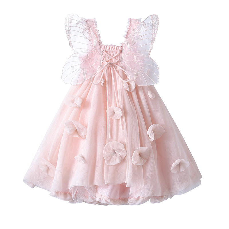 Vestido sin Mangas con Alas de Mariposa para Niña