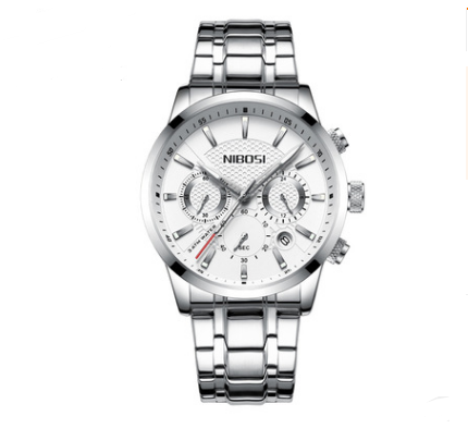 Reloj Deportivo de Acero Negro y Dorado para Hombre con 3 Esferas