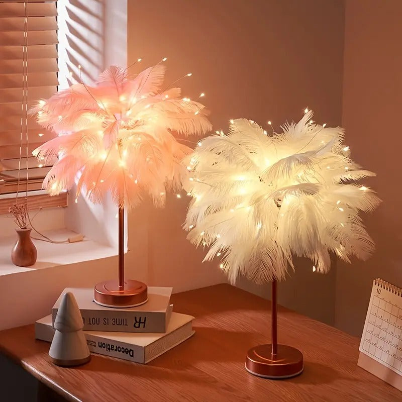 Luces Románticas de Plumas para Dormitorio y Mesa de Comedor