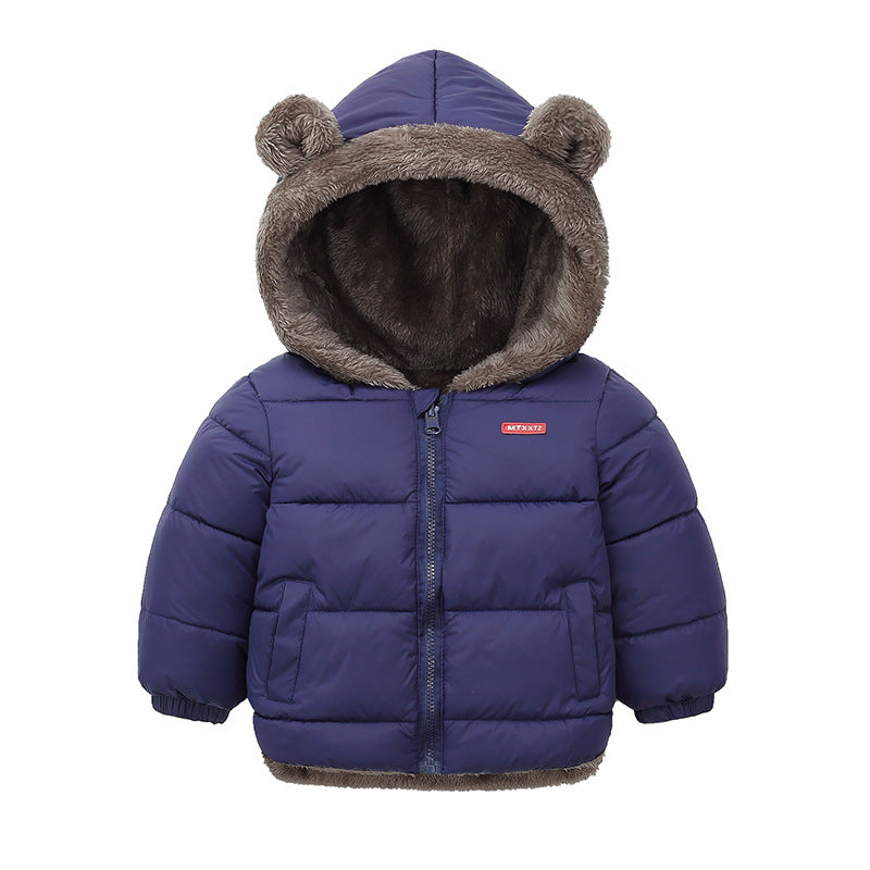 Chaqueta de Algodón con Capucha Gruesa para Niños – Invierno