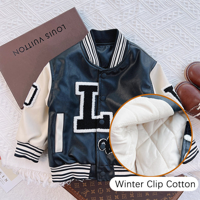 Chaquetas de Cuero y Abrigos de Algodón para Niños