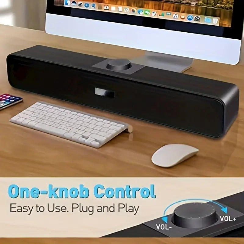 Barra de Sonido Mini Estéreo USB con Cable para PC