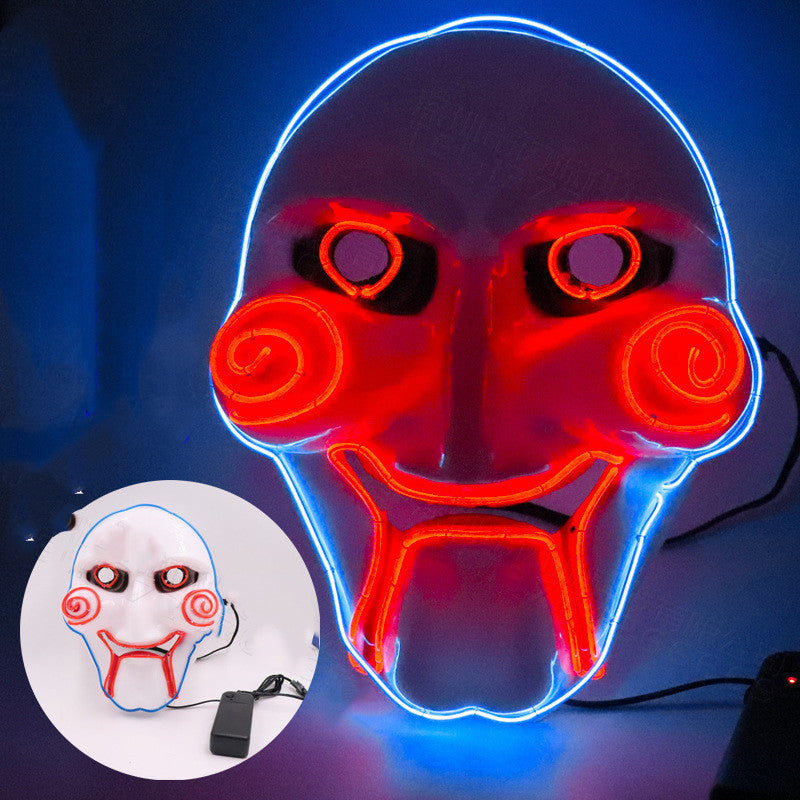 Máscara LED de Motosierra Temática de Halloween para Fiestas de Terror