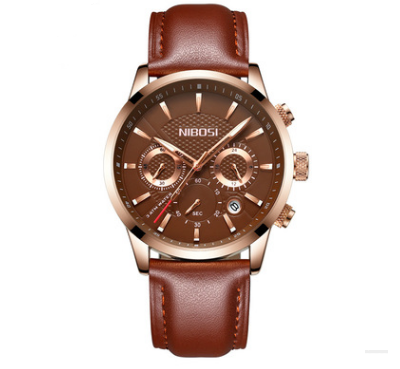 Reloj Deportivo de Acero Negro y Dorado para Hombre con 3 Esferas