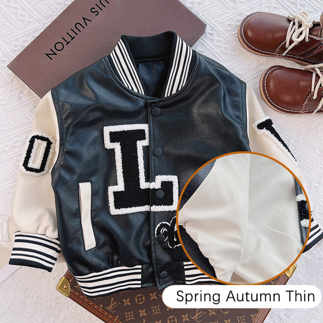Chaquetas de Cuero y Abrigos de Algodón para Niños