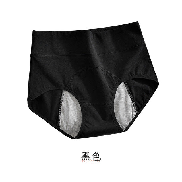 Ropa Interior Menstrual de Algodón Cintura Alta Antifugas para Mujer
