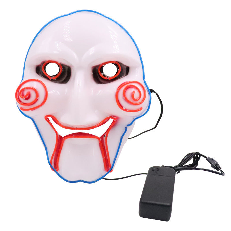 Máscara LED de Motosierra Temática de Halloween para Fiestas de Terror
