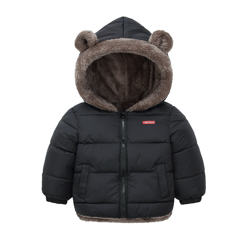Chaqueta de Algodón con Capucha Gruesa para Niños – Invierno